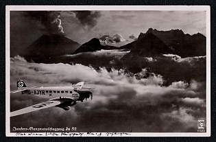 Military Aircraft Air Force Luftwaffe Third Reich Nazi Propaganda Postcard