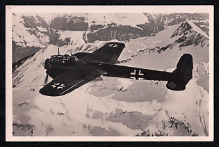 Military Aircraft Air Force Luftwaffe Third Reich Nazi Propaganda Postcard