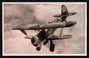 Military Aircraft Air Force Luftwaffe Third Reich Nazi Propaganda Postcard