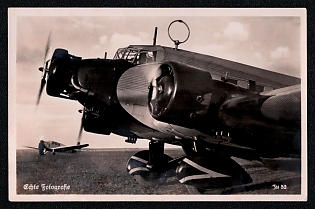 Military Aircraft Air Force Luftwaffe Third Reich Nazi Propaganda Postcard