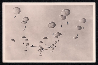 Military Aircraft Air Force Luftwaffe Third Reich Nazi Propaganda Postcard