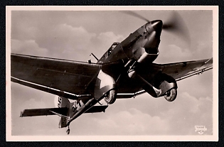 Military Aircraft Air Force Luftwaffe Third Reich Nazi Propaganda Postcard