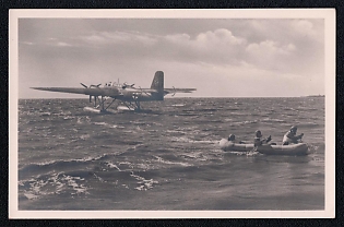 Military Aircraft Air Force Luftwaffe Third Reich Nazi Propaganda Postcard