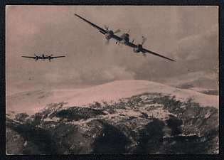 Military Aircraft Air Force Luftwaffe Third Reich Nazi Propaganda Postcard