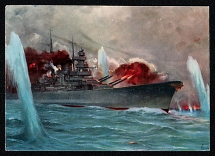 Navy Ships Deutsche Marine Third Reich Nazi Propaganda Postcard
