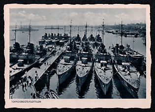 Navy Ships Deutsche Marine Third Reich Nazi Propaganda Postcard