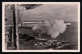 Navy Ships Deutsche Marine Third Reich Nazi Propaganda Postcard