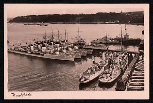 Navy Ships Deutsche Marine Third Reich Nazi Propaganda Postcard