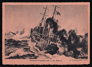 Navy Ships Deutsche Marine Third Reich Nazi Propaganda Postcard