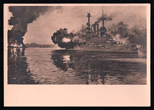 Navy Ships Deutsche Marine Third Reich Nazi Propaganda Postcard