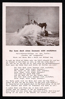 Navy Ships Deutsche Marine Third Reich Nazi Propaganda Postcard