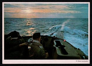 Submarine U-boat Navy Deutsche Marine Third Reich Nazi Propaganda Postcard