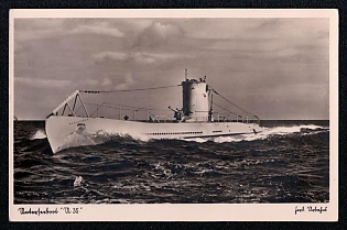 Submarine U-boat Navy Deutsche Marine Third Reich Nazi Propaganda Postcard