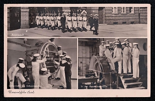 Sailors Navy Ships Deutsche Marine Third Reich Nazi Propaganda Postcard