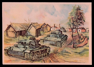 Tank Armored Forces Panzerwaffe Third Reich Nazi Propaganda Postcard
