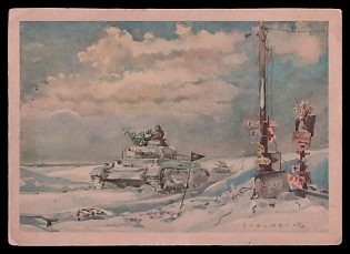 Tank Armored Forces Panzerwaffe Third Reich Nazi Propaganda Postcard