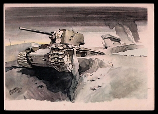 Tank Armored Forces Panzerwaffe Third Reich Nazi Propaganda Postcard