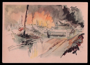 Tank Armored Forces Panzerwaffe Third Reich Nazi Propaganda Postcard