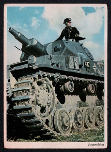 Tank Armored Forces Panzerwaffe Third Reich Nazi Propaganda Postcard