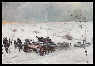 Tank Armored Forces Panzerwaffe Third Reich Nazi Propaganda Postcard