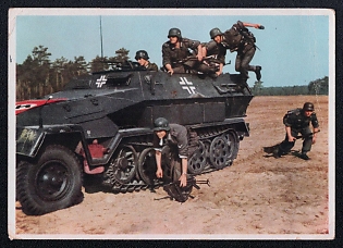 Armored Vechicles Army Military Third Reich Nazi Propaganda Postcard