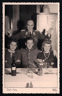 Soldiers and Civils Third Reich Nazi Propaganda Postcard