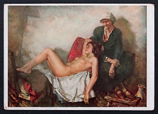 Nude Art Third Reich Nazi Propaganda Postcard