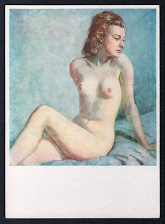 Nude Art Third Reich Nazi Propaganda Postcard