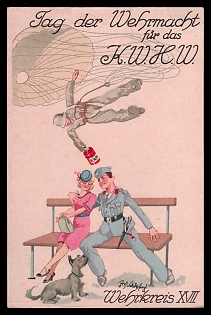 Caricature Third Reich Nazi Propaganda Postcard