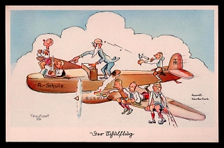 Caricature Third Reich Nazi Propaganda Postcard