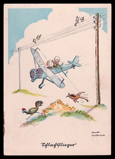 Caricature Third Reich Nazi Propaganda Postcard