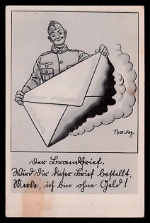 Caricature Third Reich Nazi Propaganda Postcard