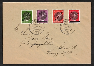 1945 Wiener Blackout Obliterations, Austria, Complete Set, Cover