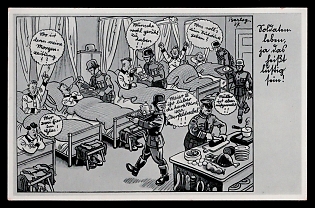 Caricature Third Reich Nazi Propaganda Postcard