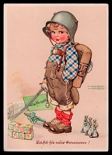 Caricature Third Reich Nazi Propaganda Postcard