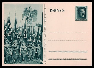 Postal Stationery Third Reich Nazi Propaganda Postcard