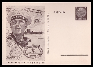 Postal Stationery Third Reich Nazi Propaganda Postcard
