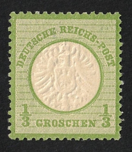 1872 1/3 Gr German Empire, Large Breast Plate, Germany, Certificate
