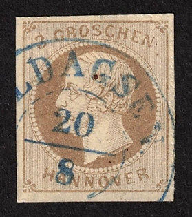 1861 3 GR, Hannover, German States, Germany, Signed