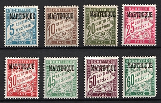 1927 Martinique, French Colonies, Postage Due Stamps