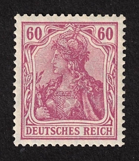 1911 60 Pf Germania Type I, German Empire, Germany, Signed