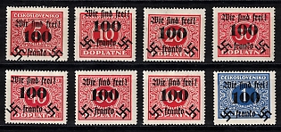 1938 Occupation of Rumburg, Sudetenland, Germany, Complete Set, Signed, Certificate