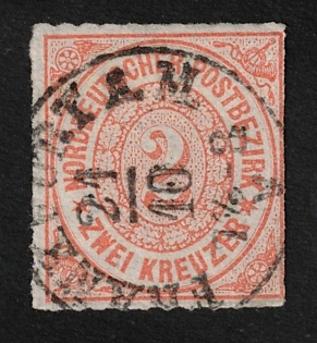 1868 2 Kr North German Confederation, German States, Germany