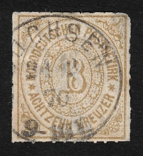 1868 18 Kr North German Confederation, German States, Germany