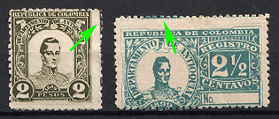 1899 Republica de Colombia Antioguia, SHIFTED Perforation