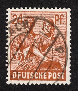1947 24 Pf Joint Issue, Variation Of Color, Allied Occupation, Germany, Certificate