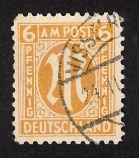 1945 6 Pf American and British Zones (Bizone), Variation of Perforation, Allied Occupation, Germany, Certificate