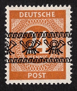 1948 24 Pf American and British Zones (Bizone), Allied Occupation, Germany, Signed