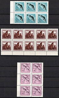 1960 Marine Life, Soviet Union, USSR, Russia, Blocks, Margins