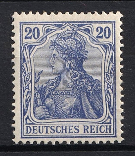 1915 20pf German Empire, Germany, Signed